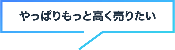 やっぱりもっと高く売りたい
